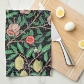 Vier Früchte, William Morris Geschirrtuch (Viertel Falte)