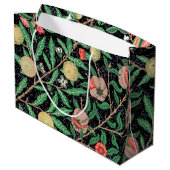 Vier Früchte, William Morris große Geschenktasche Geschenktüte (Rückseite Schrägansicht)