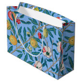 Vier Früchte, William Morris große Geschenktasche Geschenktüte (Rückseite Schrägansicht)