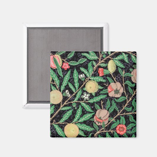 Vier Früchte, William Morris Magnet (Vorderseite/Rückseite)