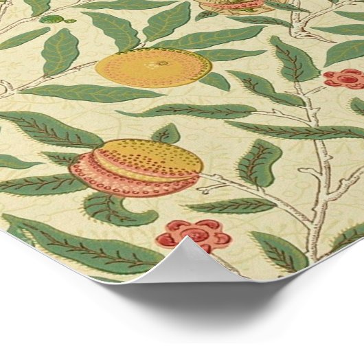 Vier Früchte, William Morris Poster (Ecke)