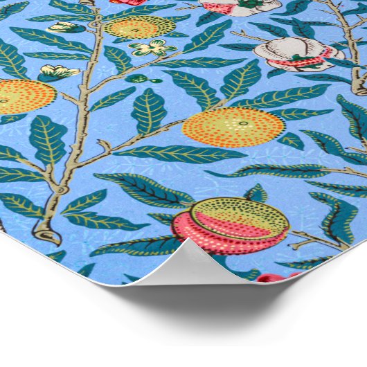 Vier Früchte, William Morris Poster (Ecke)