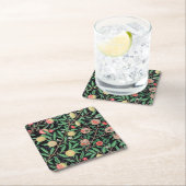 Vier Früchte, William Morris Rechteckiger Pappuntersetzer (Vor Ort)