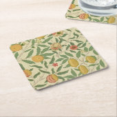 Vier Früchte, William Morris Rechteckiger Pappuntersetzer (angewinkelt)