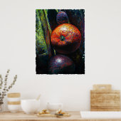 Vier Fruchtgrafik Poster (Küche)