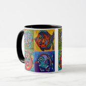 Vier Funky Fish Beverage-Tasse Tasse (Vorderseite Links)