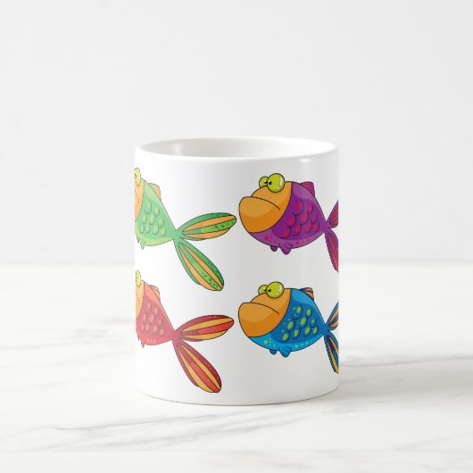 Vier Funny Fish Coffee Tasse (Mittel)