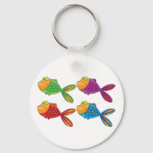 Vier Funny Fish Schlüsselanhänger (Rückseite)