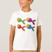 Vier Funny Fish T - Shirt (Vorderseite)
