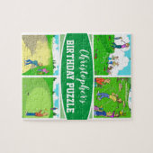 Vier Funny Golfer Cartoon Puzzle (Horizontal)