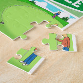 Vier Funny Golfer Cartoon Puzzle (Seite)