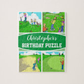 Vier Funny Golfer Cartoon Puzzle (Vertikal)