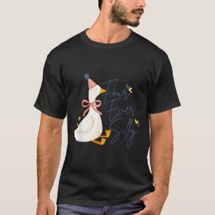 Vier für immer alberne lustige dumme Gans 4. Gebur T-Shirt