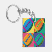 Vier Fußball in den verschiedenen Farben Schlüsselanhänger (Vorderseite links)