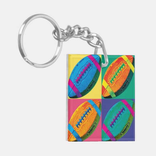 Vier Fußball in den verschiedenen Farben Schlüsselanhänger (Vorderseite links)