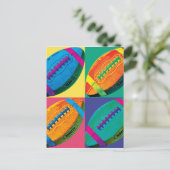 Vier Fußbälle in verschiedenen Farben Postkarte (Stehend Vorderseite)