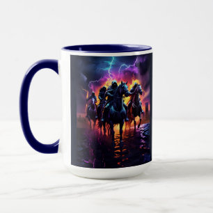 Vier futuristische Kunst für Pferde Tasse