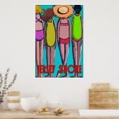 Vier Gals auf Jersey Shore, Poster (Küche)