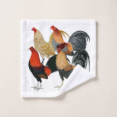 Vier Gamecocks Badhandtuch Set (Waschlappen)