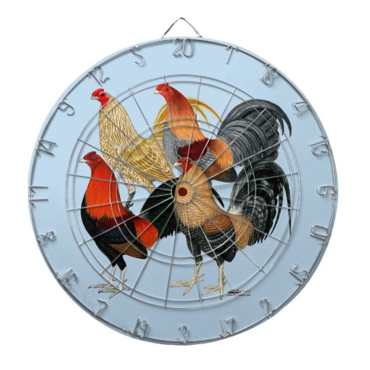 Vier Gamecocks Dartscheibe (vorne)