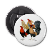 Vier Gamecocks Flaschenöffner (Vorderseite)