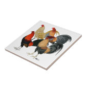 Vier Gamecocks Fliese (Seite)