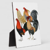 Vier Gamecocks Fotoplatte (Seite)