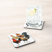 Vier Gamecocks Getränkeuntersetzer (Rechte Seite)