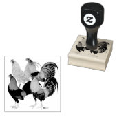 Vier Gamecocks Gummistempel (Stempel)