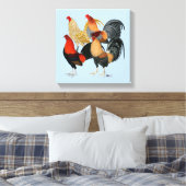 Vier Gamecocks Leinwanddruck (Insitu (Schlafzimmer))