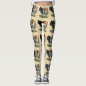Vier Gamefowl Hennen Leggings (Vorderseite)