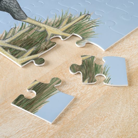 Vier Gamefowl Hennen Puzzle (Seite)