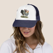 Vier Gamefowl Hennen Truckerkappe (Beispiel)