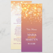 Vier-Gänge-Menü mit Champagner Menükarte (Vorne/Hinten)