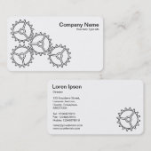 Vier Gears II - Schwarz und Weiß Visitenkarte (Vorne/Hinten)