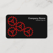 Vier Gears III - Rot und Schwarz Visitenkarte (Vorderseite)