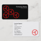 Vier Gears III - Rot und Schwarz Visitenkarte (Vorne/Hinten)