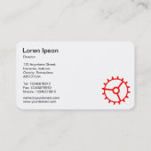 Vier Gears III - Rot und Schwarz Visitenkarte (Rückseite)