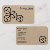 Vier Gears III - Schwarz auf Kraft Visitenkarte (Vorne/Hinten)