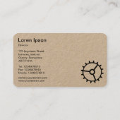 Vier Gears III - Schwarz auf Kraft Visitenkarte (Rückseite)