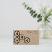 Vier Gears III - Schwarz auf Kraft Visitenkarte (Stehend Vorderseite)