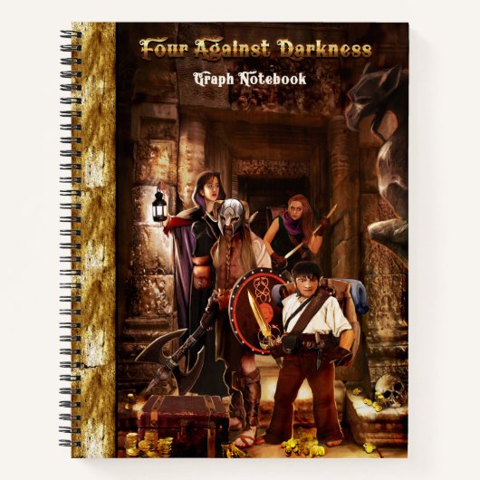 Vier gegen Dunkelheitsspirale-Graphen Notebook Notizblock (Vorderseite)