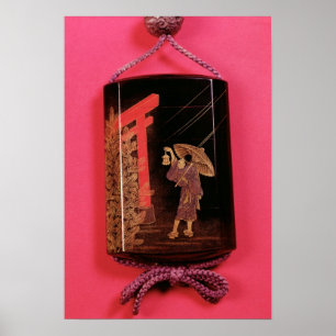 Vier Gehäuse mit einem Mann, der sich versteckt Poster