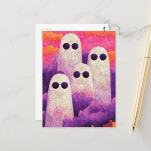 Vier Geister in Sonnenbrille Postkarte