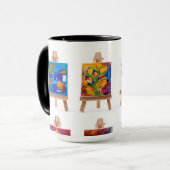 Vier Gemälde von Kay Gale Tasse (Vorderseite Links)