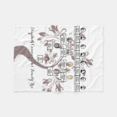 Vier-Generation-Foto-Blumenbaum Fleecedecke (Vorderseite (Horizontal))