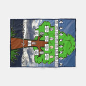 Vier-Generation-Foto-Familienbaum Zeichnend Wolken Fleecedecke (Vorderseite (Horizontal))