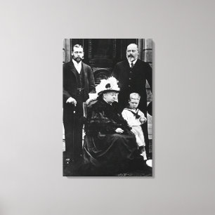 Vier Generationen viktorianische Abgabe Leinwanddruck