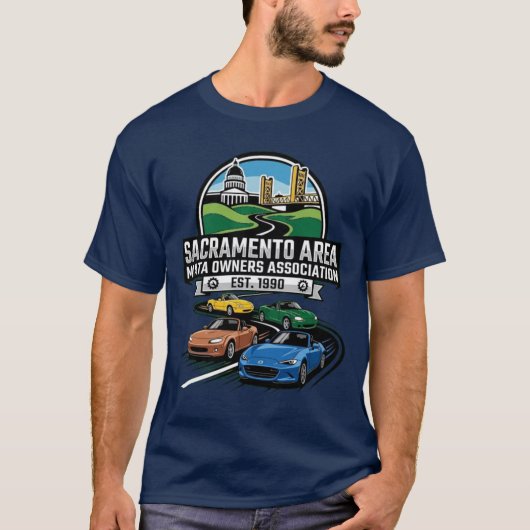 Vier Generationen von Miatas T-Shirt (Vorderseite)