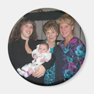 Vier Generations-Familien-Foto-Magnet Magnet